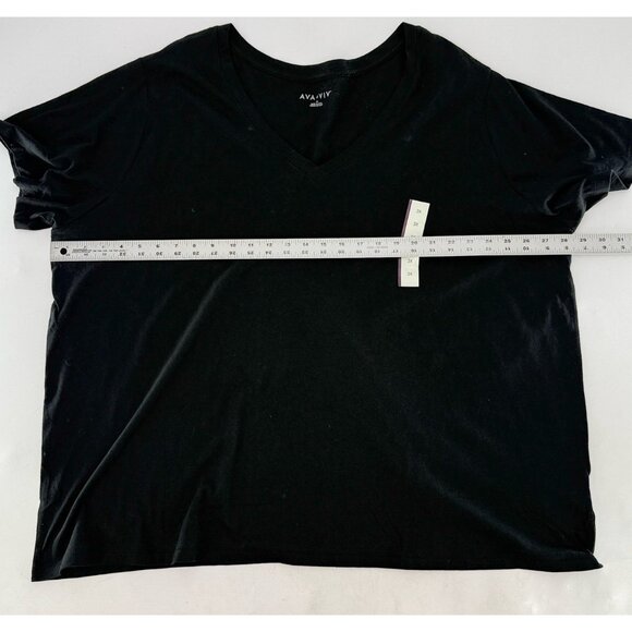 Ava & Viv Plus Size V-Neck Short Sleeve T-Shirt Sz‎ 3x Normcore Wardrobe Staple - Picture 7 of 7